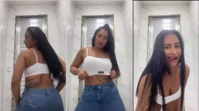 Alessandra Marques Strip in the bathroom