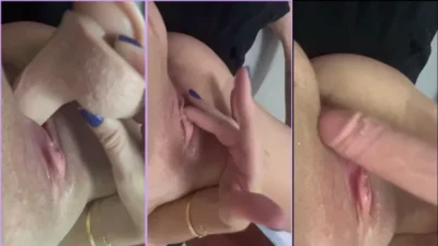 Debora Peixoto sticking a thick consolation slowly in the pussy