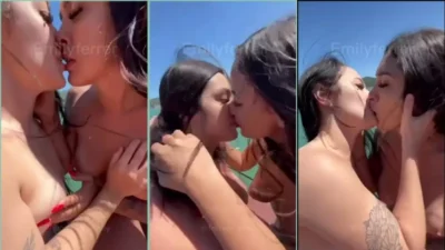 Emily Ferrer kissing Kinechan in the mouth