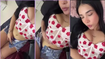 Round mia rubbing the pussy and showing the breasts