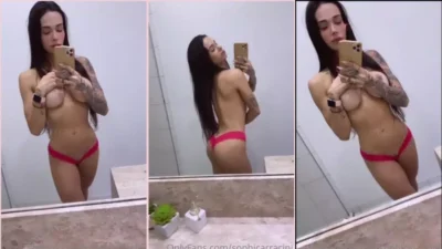 Naked in the bathroom, video with Sophia Carracini