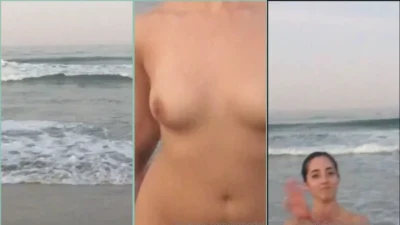 Lis Del Castilho on the whole naked beach