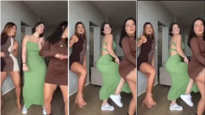 White Fairy and two other friends dancing for Tiktok