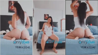 Yesika22247 super sexy in a white lace dress