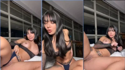 Mallly little brunette brunette all naughty in slutty