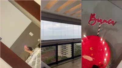 Alice Lins in Video Onlyfans recording in the room