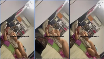 Angela Grajales Hot Towel Onlyfans on the bed