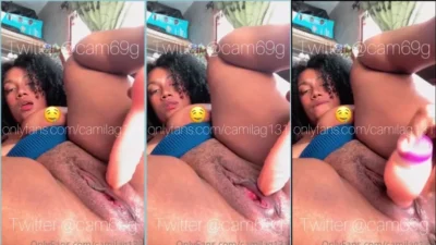 Camilag131 with large vibrator in the pussy