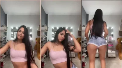 Cata Gonzalez Latina Brunette in Video Roll Shortinho