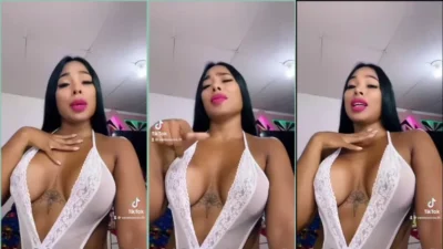 Vanessa roa busty white lingerie and very sensual lipstick