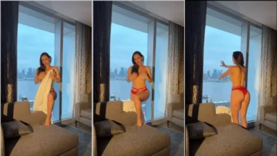 Dianarios19 only panties in the hotel room