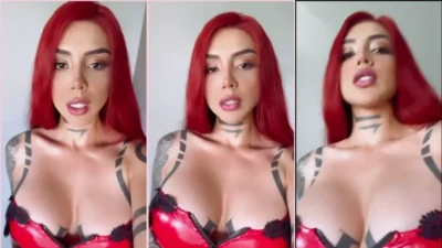 Wearing a sensual outfit, the delettraaoficial recorded a video showing off