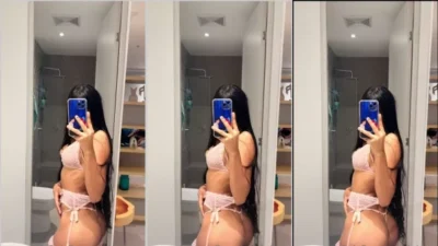 Jarry porno in video showing off in the mirror