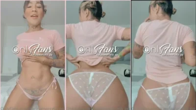 Karina Marcela of Blouse and White Panties dancing