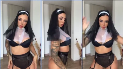 Leaked Jennifer Sánchez dressed as a nun