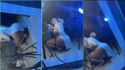 Nia orozco ass of white dress dancing